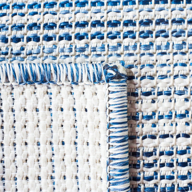 Tribeca 231 Area Indoor/Outdoor Area Rug In Blue, Rectangle 5'1" x 7'6"
