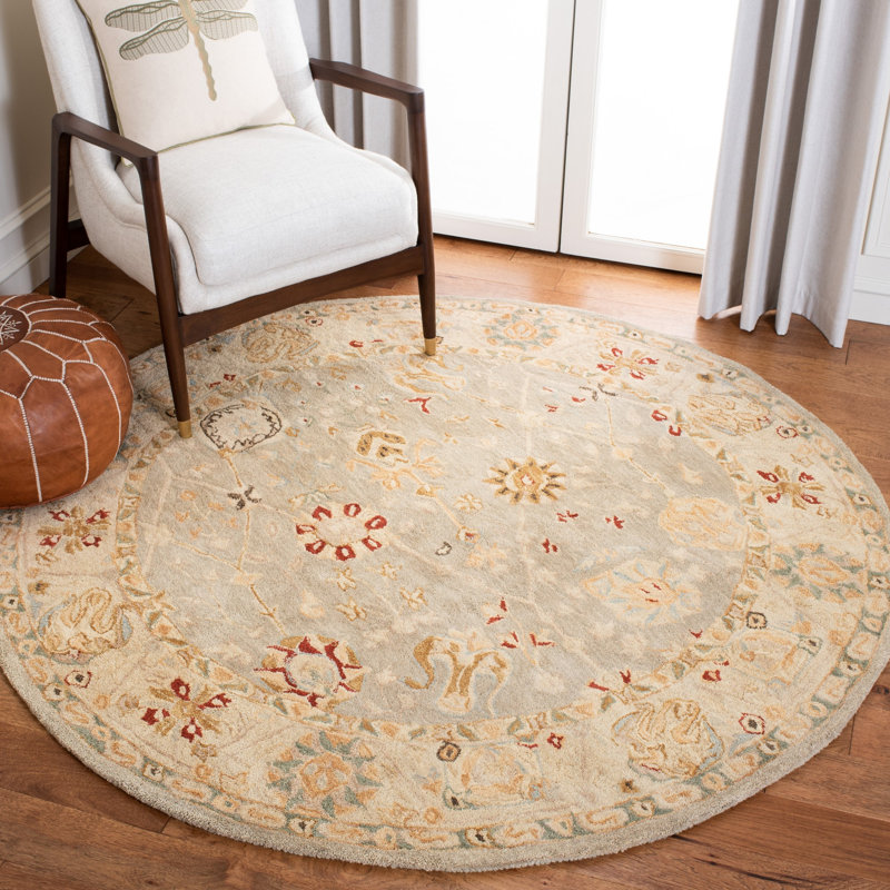 Tingley Hand Tufted Wool Oriental Rug, Round 2'3"