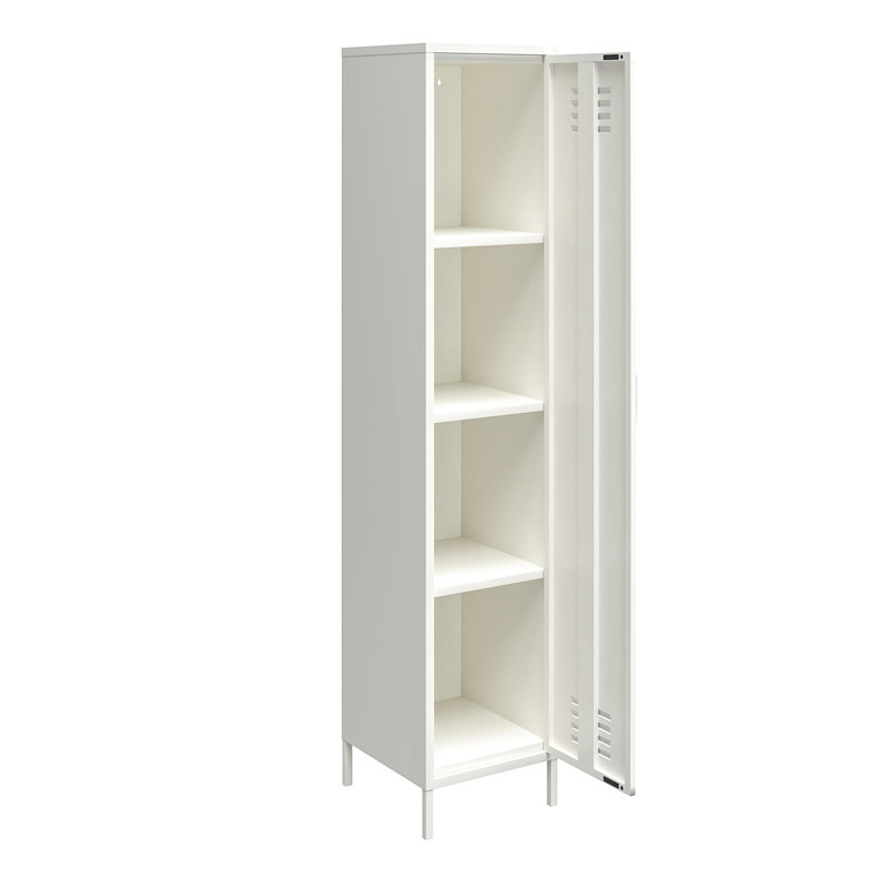 Gioia 14.96'' Wide 4 - Shelf Storage Cabinet, Soft White