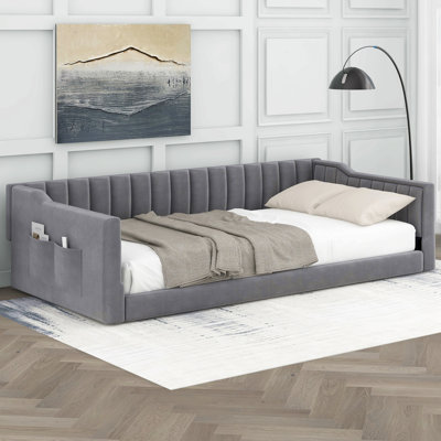 Twin Xl Upholstery Daybed And Side Storage Pocket