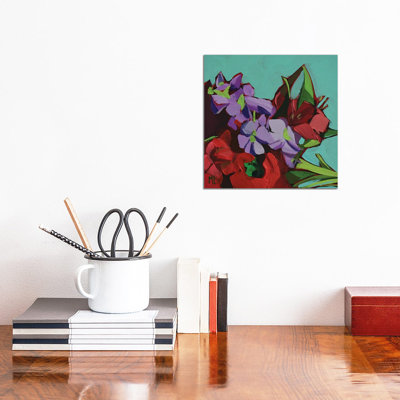 Red And Violet by Mónica Linares - Wrapped Canvas Painting