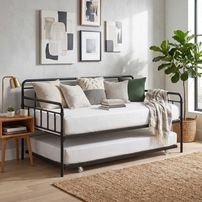 Minehead Daybed with Trundle, Black, Twin