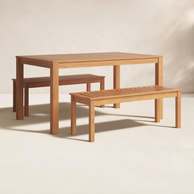 Narelle 59" Teak Patio Dining Set