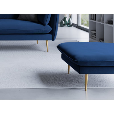 Adoraim 100cm Wide Rectangle Solid Colour Footstool Ottoman