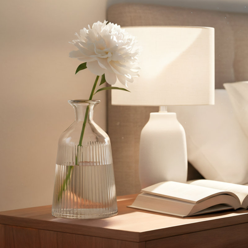 Vase en verre 11,5 "avec bouchon Elowen