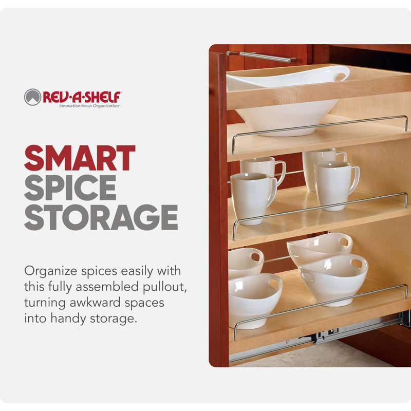 Rev-A-Shelf Pullout Kitchen Cabinet Organizer Soft-close , 14.75" W