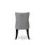 Ensemble de table de salle à manger 5 pièces comprenant une table ronde de 48 po avec piédestal et 4 chaises Parson en polyester gris clair, noir sablé-777656483-777656481