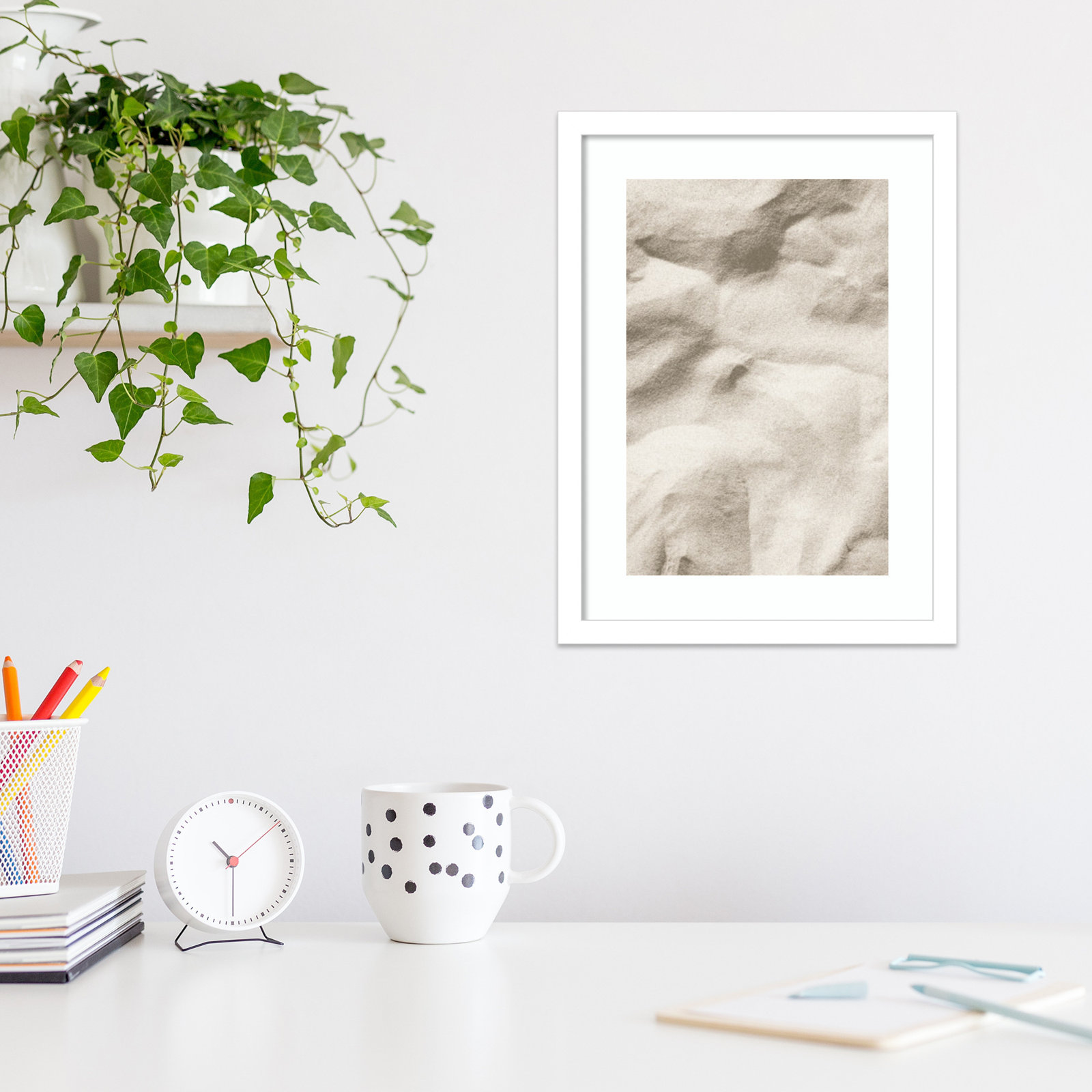 Beach 001 Photo Print, White, 17" H x 13" W x 1" D