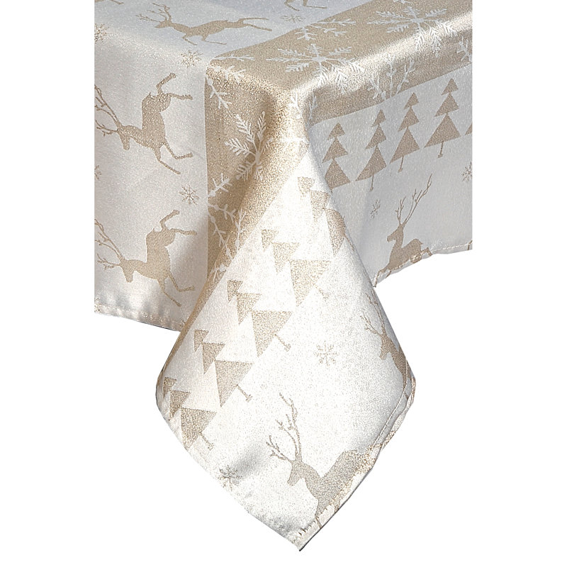Nappe Lurex (54 po x 72 po) (Renne sautant doré), L 90 po x l 60 po