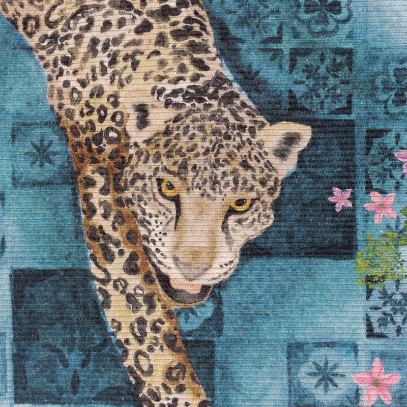 Majorelle Rectangle 120 cm x 170 cm Animal Print Flatweave Indoor / Outdoor Washable Area Rug