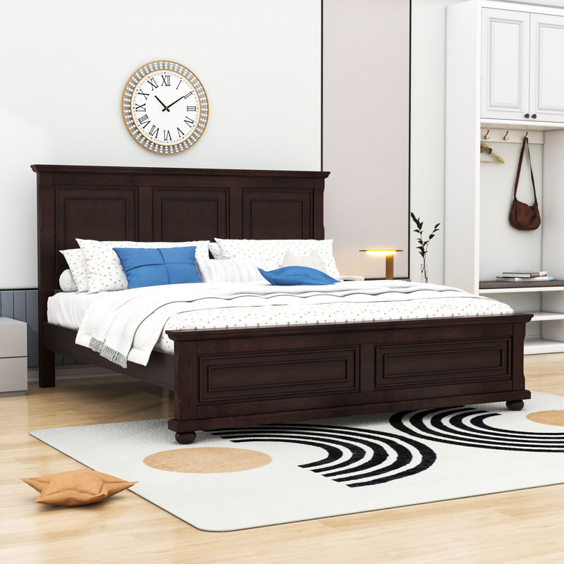 Lit plateforme Wood, Blanc, Très grand