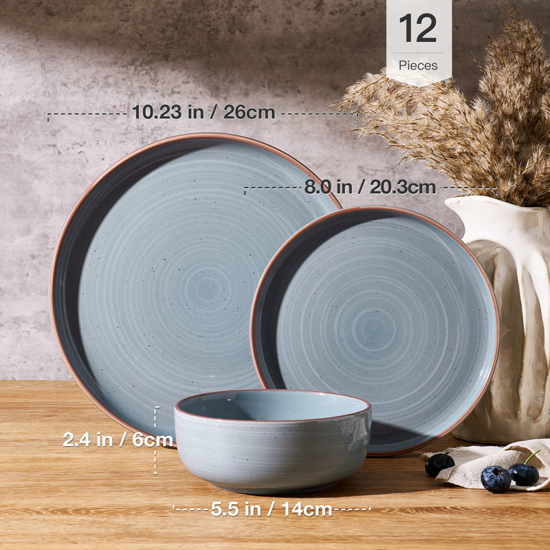 Service de table 12 pièces Latitude Run®, gris bleuâtre, Bleu-gris