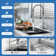 Stainless Steel Single Handle Pull Down Touchless Kitchen Faucet With Soap Dispensor