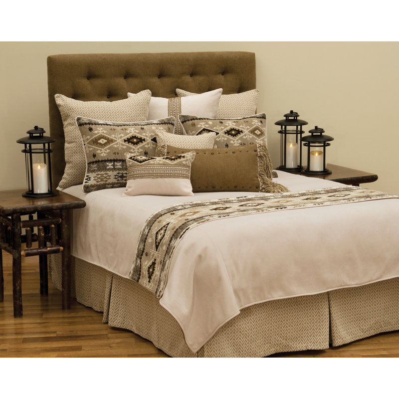 Wooded River Mountain Storm - Bed Skirt - Queen, Queen