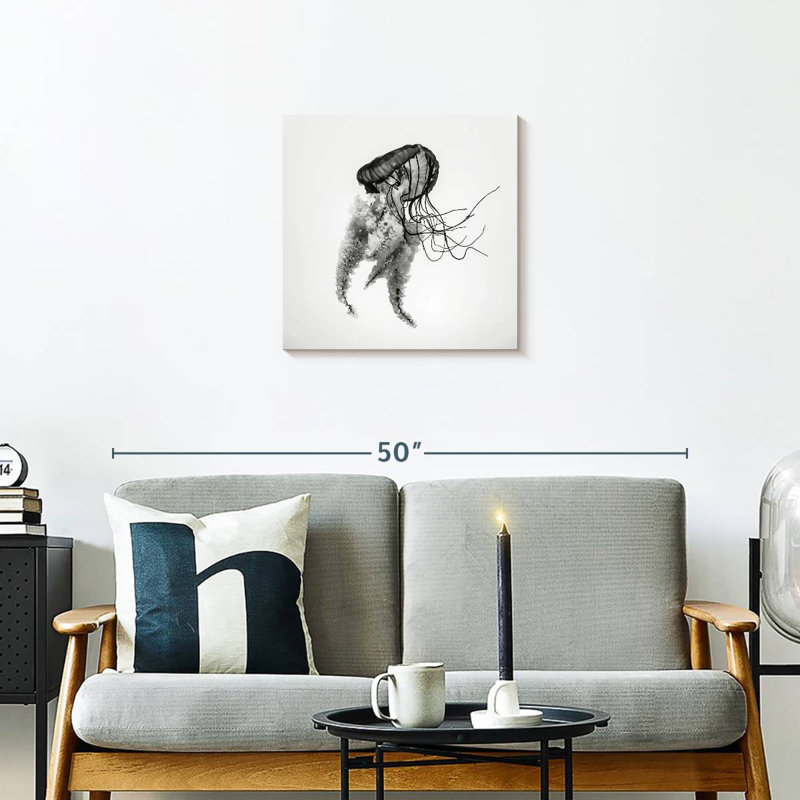 Brampt Monochrome Jellyfish, 20" H x 20" W