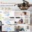 Ventilateur de plafond rétractable 42 po avec lumières Farmhouse 