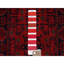 Rouge cramoisi 1 pi 9 po x 4 pi 9 po, laine douce, Khamyab afghan avec motif géométrique, noué à la main, colorants végétaux, tapis court et étroit, tapis oriental