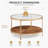 32-inch Round Wood Coffee Table with Sleek Glass Top and Sturdy Metal Frame-2084753225