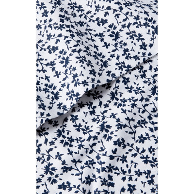 Spencer Floral Queen Sheet Navy