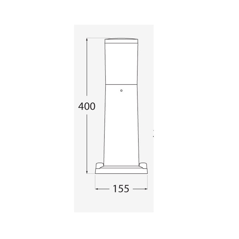 Bauerle Bollards, Grey, 40cm H x 10cm W x 10cm D