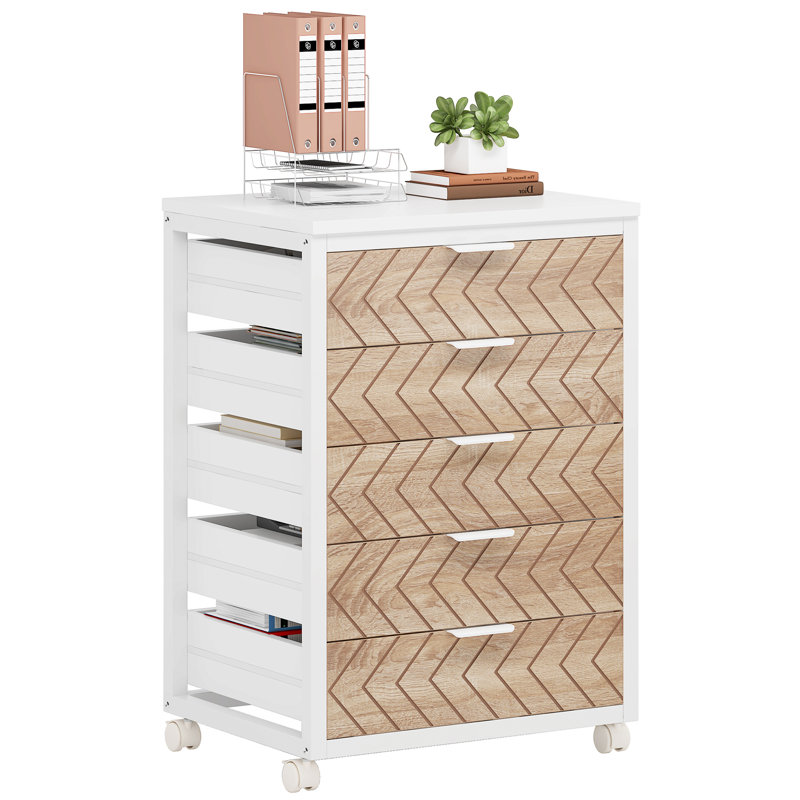 Classeur en bois 5 tiroirs