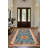 Larissa Collection Digital Print Cotton-Polyester Blend Rug – Teal & Red-1553921092