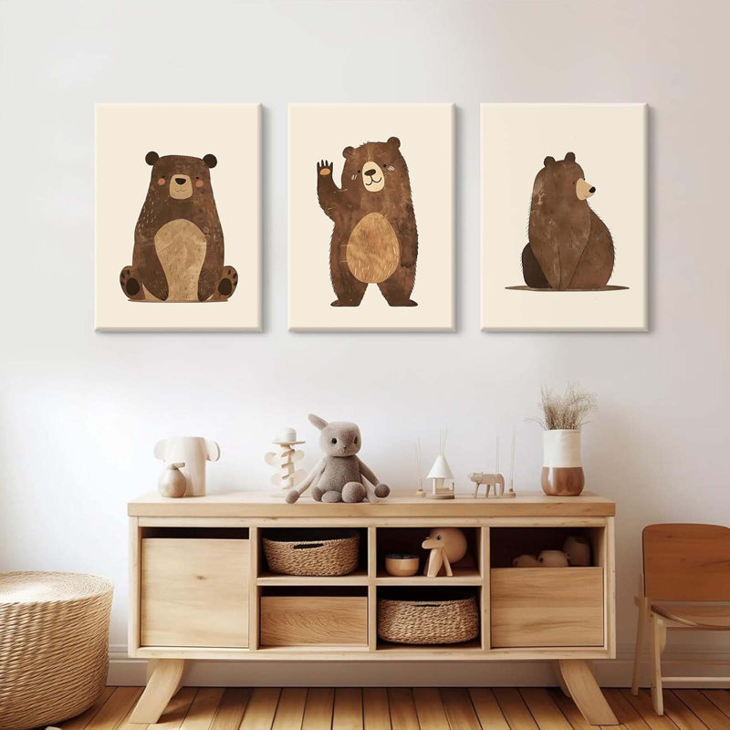 3 Piece Wrapped Canvas Print, 40 cm H x 30 cm W