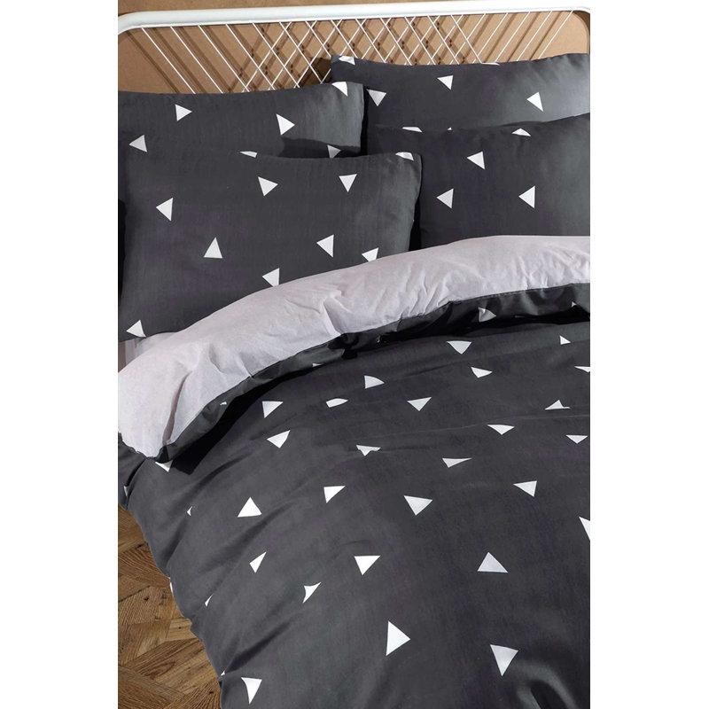Luxury King Quilt Cover Set, Grey, 94.5 x 86.6 inches | 65% Cotton / 35% Polyester, 120 Thread Count | Machine Washable, Button Closure Duvet & Envelope Pillowcases (2) | Elegant Bedding for Ultimate Comfort