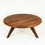 Table basse ronde en bois de noyer Petra, style Mid-Century moderne-1208902541