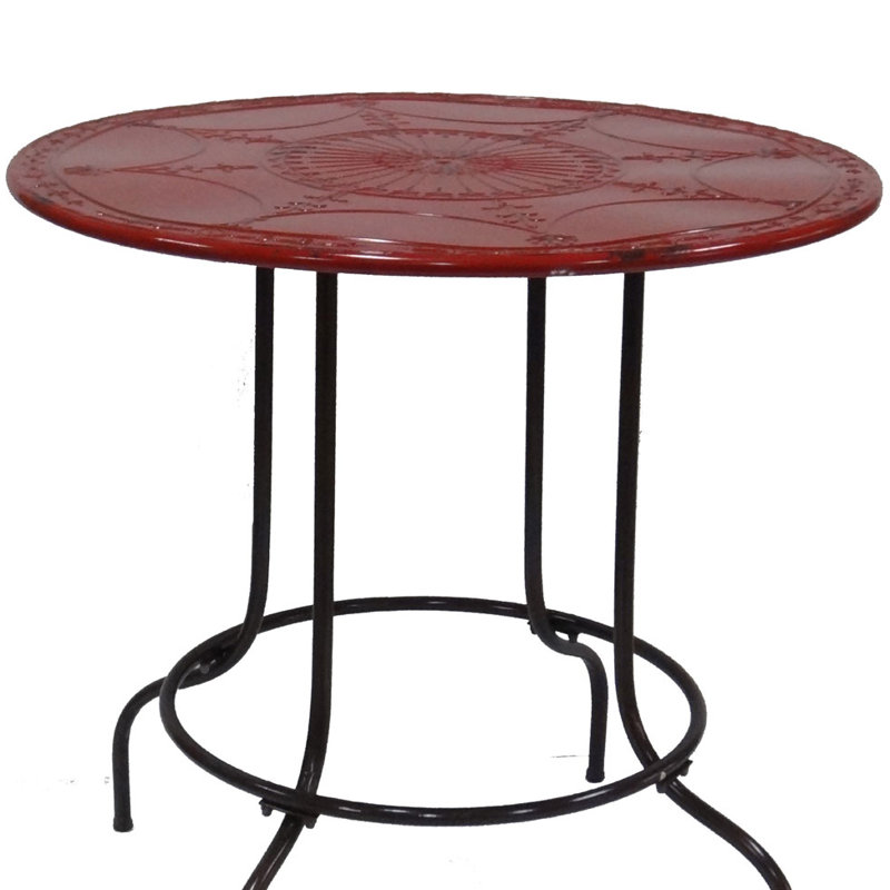Craybrough End Table, Red, Black