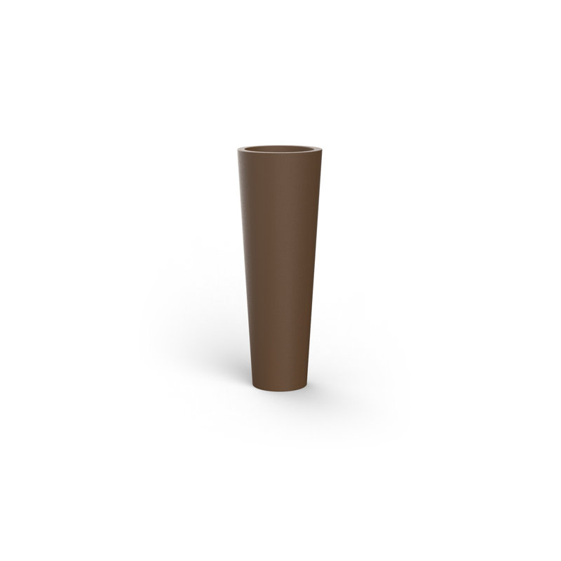 Cono Resin Pot Planter, Bronze, 39.25" H x 13.75" W x 13.75" D