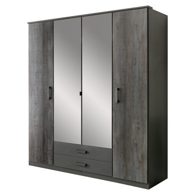 Griffis 4 Door Manufactured Wood Wardrobe