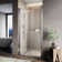 31.5'' - 33'' W x 72'' H Bi-Fold Semi-Frameless Shower Door with Clear Tempered Glass