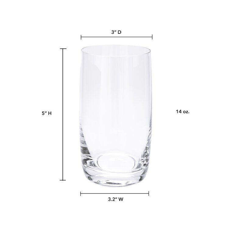Impulse 6 - Piece 16oz. Glass Tumbler Glassware Set