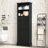 Black Tall Storage Cabinet With 3 Drawers And Adjustable Shelves For Bathroom, Study, Office And Interior, MDF Board With Painted Finish-1723884736