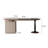 78.74"Tan Curved Saddle Leather Credenza Desk-1399077895