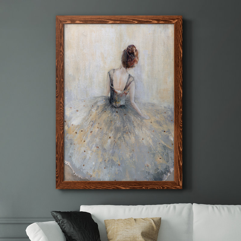 Beautiful Contemplation - Peinture sur toile encadrée, Cadre en érable, H 31,5 po x l 23,5 po x P 1,5 po
