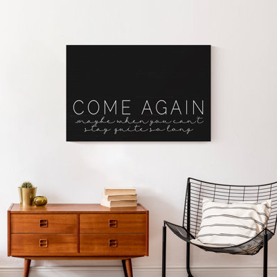 «Come Again», reproduction sur toile
