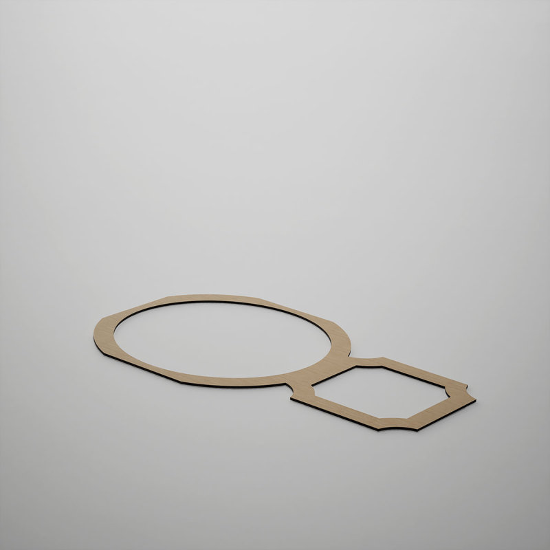 Panneaux muraux décoratifs en bois Hemingway, grand, l 38 po x H 23 3/8 po x T 3/8 po, chêne blanc