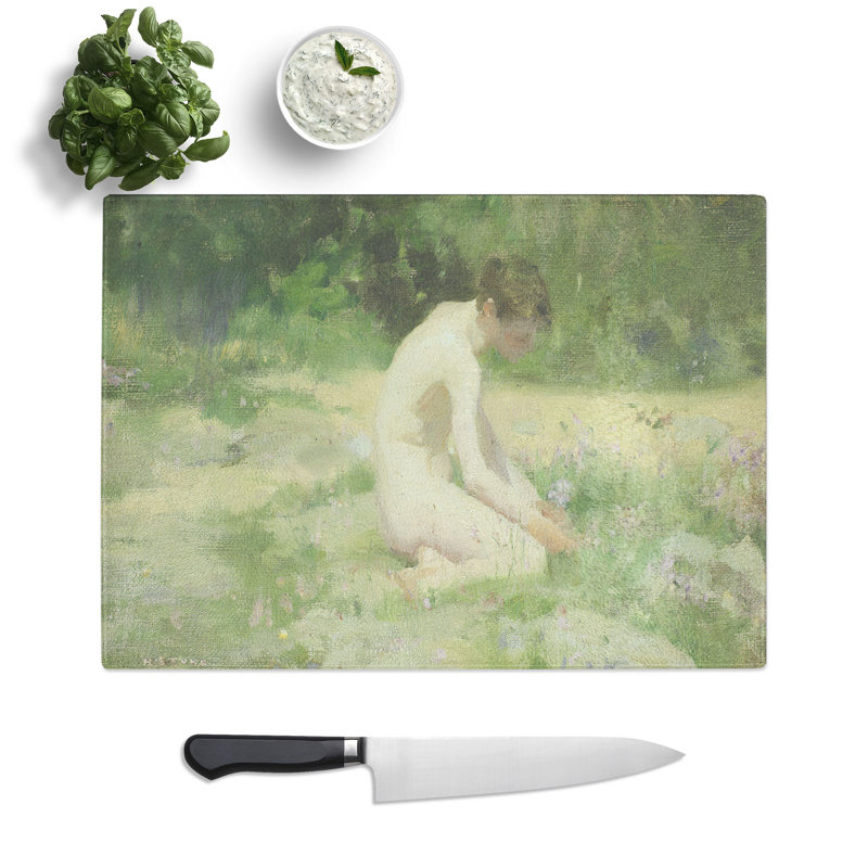 Sea by Henry Scott Tuke Chopping Board, 0.4cm H x 28.5cm W x 39cm L