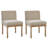 Upholstered Low Back Rubber Wood Bobbin Legs Dining Chair-1105563185-1105563186