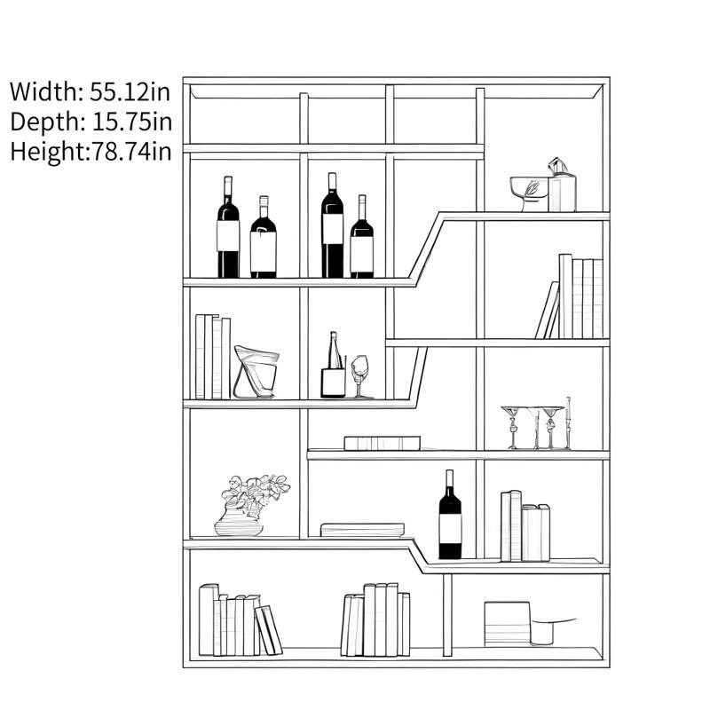 Simple and Retro Design Display Cabinet