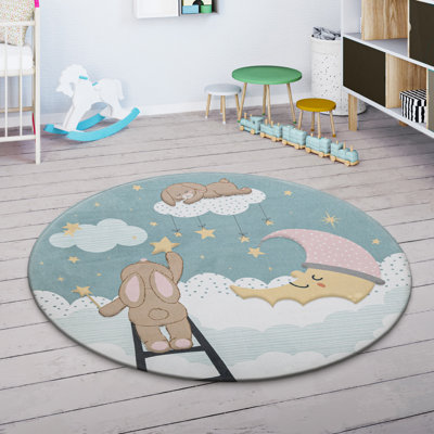 Fricis Turquoise/Brown Rug