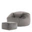 Kingston Velvet Bean Bag and Square Footstool-63656898