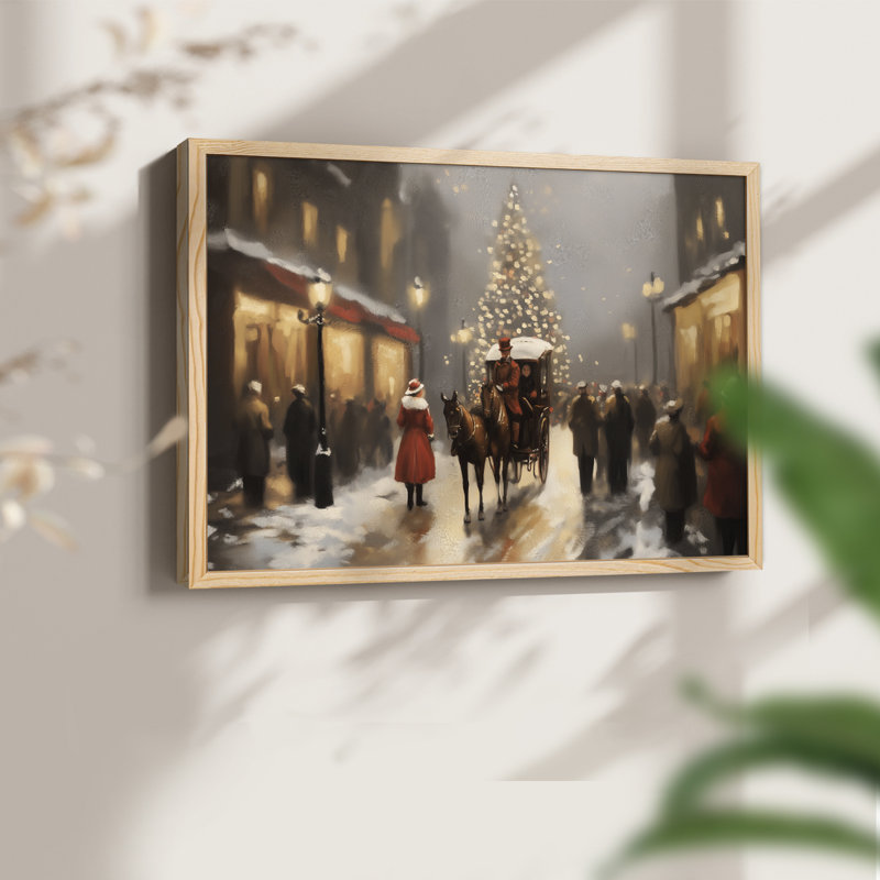 Art de Noël - CMXVII - Reproduction encadrée - Restickable, Naturel, H 11 po x l 14 po