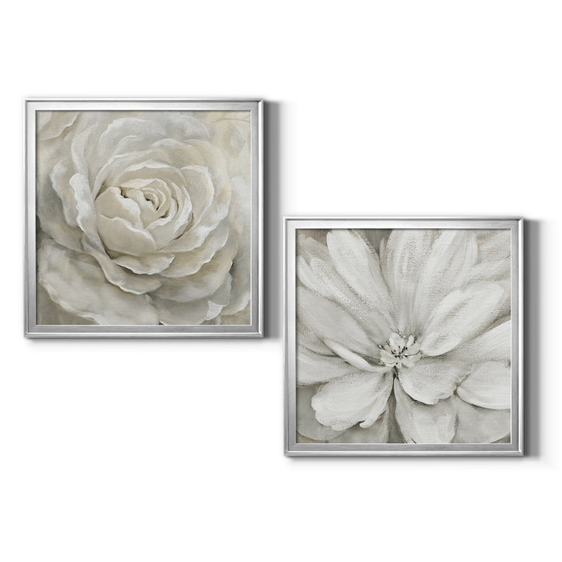 Petal Perfect - ensemble de 2 reproductions d'art, H 22,5 po x l 45 po, Toile avec cadre photo sans passe-partout