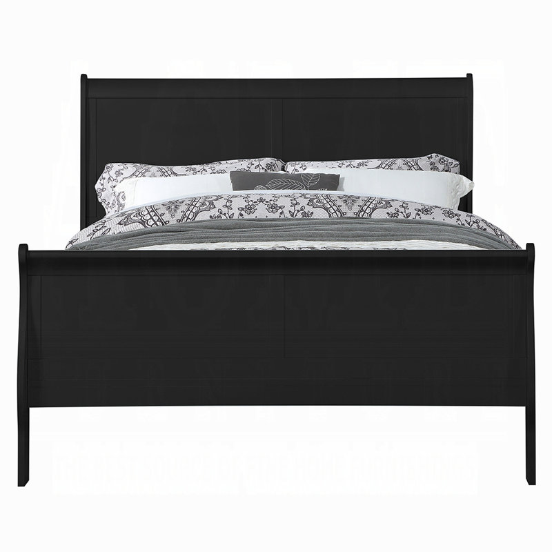 Grand lit Louis Philippe, Noir, Grand
