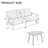 2-Piece Conversation Set,Solid Teak Wood Sofa And Side Table Set With Cushions-1184808663-1184808658-1184871945