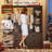 73.00''H Armoire Wardrobe With Sensor Light, Drawers, Hanging Rod And Folding Sliding Barn Doors-479438163