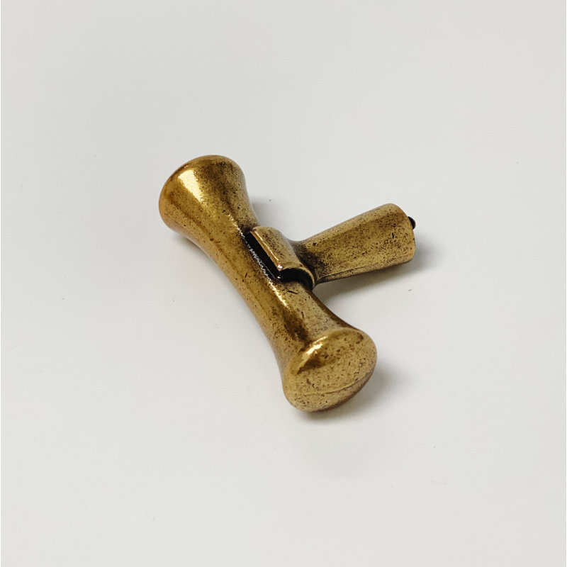 Tuscany 1-7/8" Length T-knob in Antique Brass